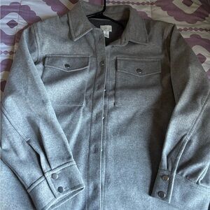 H&M Gray Shirt Jacket for Women